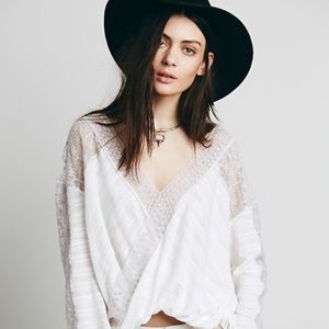 Free People Valley City Top in Ivory (Size XS)